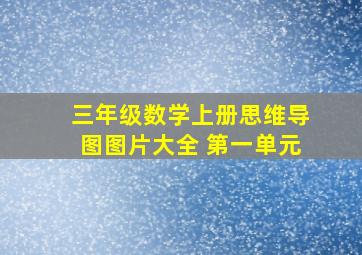 三年级数学上册思维导图图片大全 第一单元